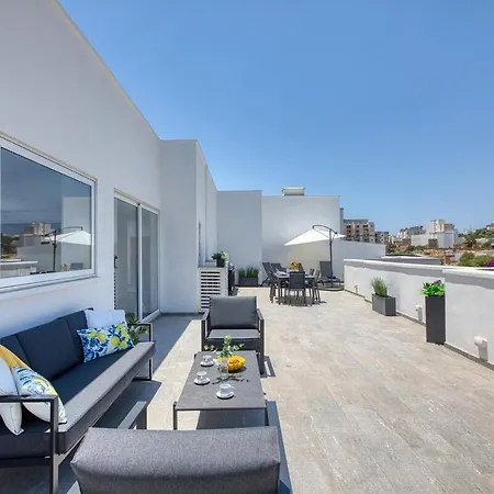 Elegant 2br Penthouse With Terrace And Jacuzzi In St Julians * San Ġiljan