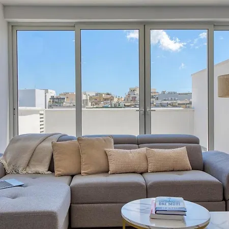 Elegant 2br Penthouse With Terrace And Jacuzzi In St Julians Apartman *